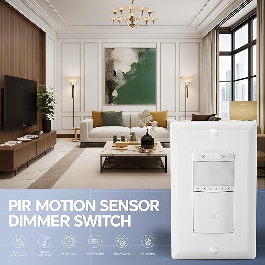 ECOELER Motion Sensor Dimmer Light Switch, in-wall Electronic Dimmer - Image 2