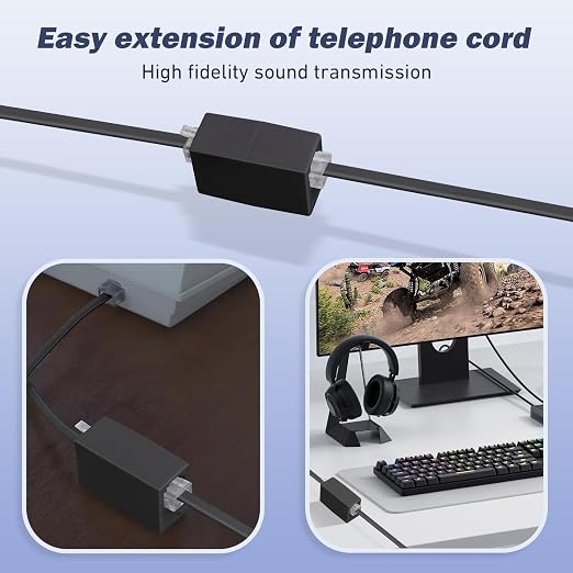 moeverEX Phone Extension Cord 25 Ft, Telephone Cable - Image 5
