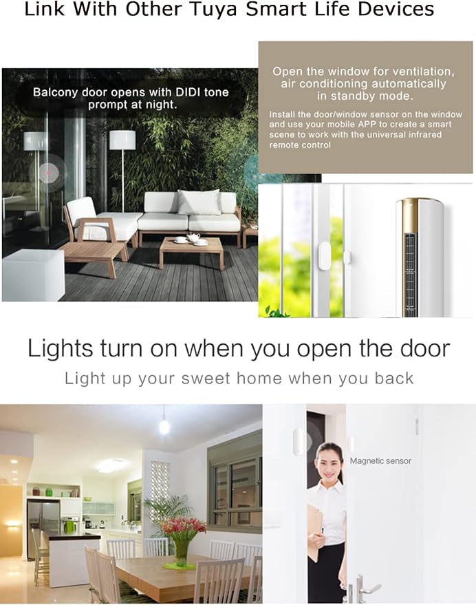 4 Pack WiFi Door Window Sensor Detector: Wireless Security Alarm Door Sensor - Image 5