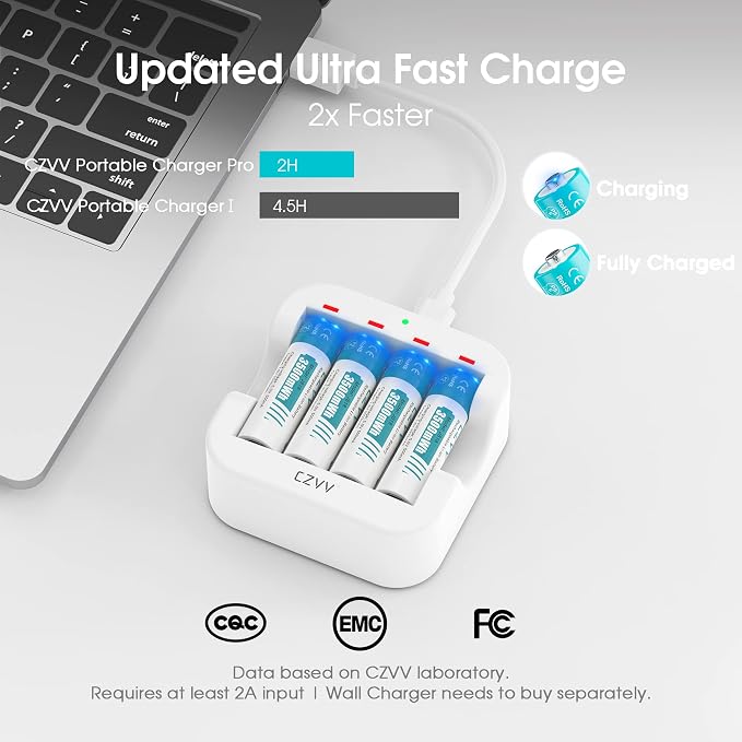 Rechargeable AA 1.5V Lithium Batteries 8-Pack, Full-Recharged Long-Lasting - Image 7