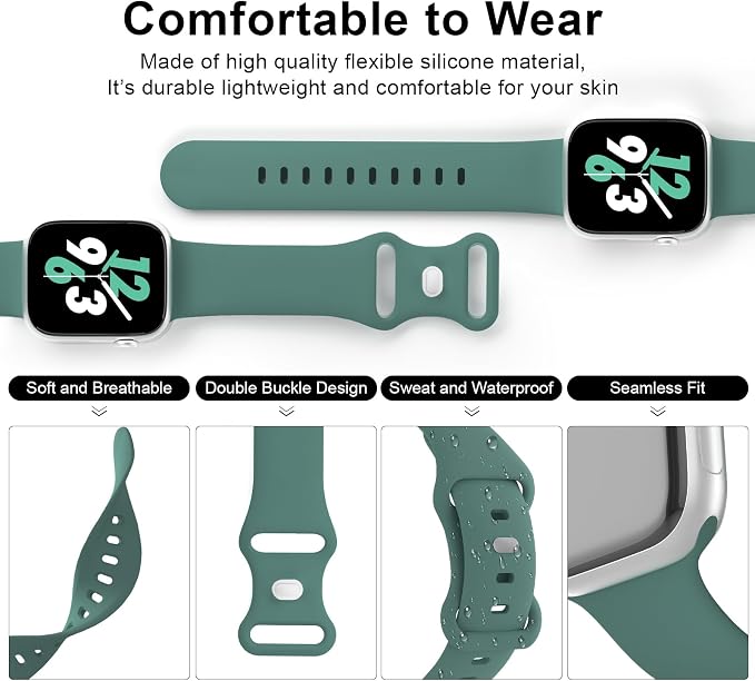 Sport Band Compatible with Apple Watch 38mm 40mm 41mm 42mm 44mm 45mm 46mm 49mm - Image 3
