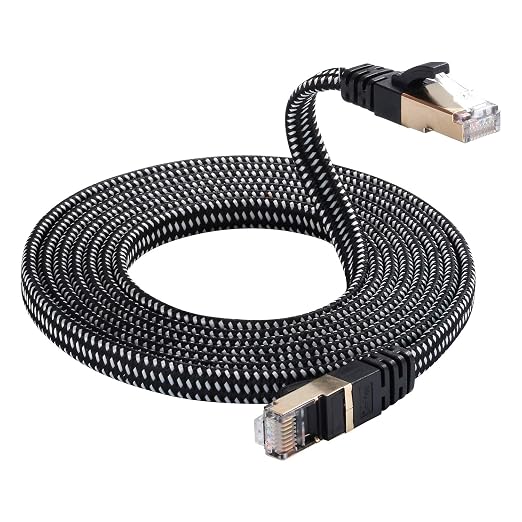 DanYee Cat 8 Ethernet Cable, 2 Packs 1.6ft Nylon CAT8 High Speed Professional - Image 4