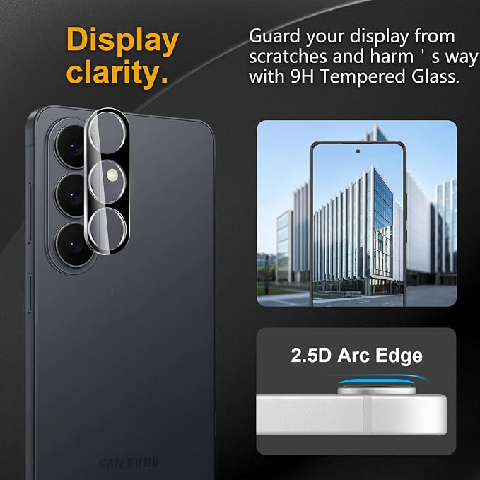3 Pack Camera Lens Protector for Samsung Galaxy S26/S26 Plus/S26+, Tempered - Image 2
