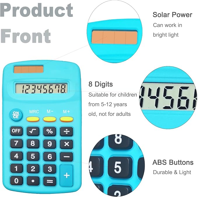 Basic Calculator Dual Power 8 Digit Desktop Calculator - Image 2