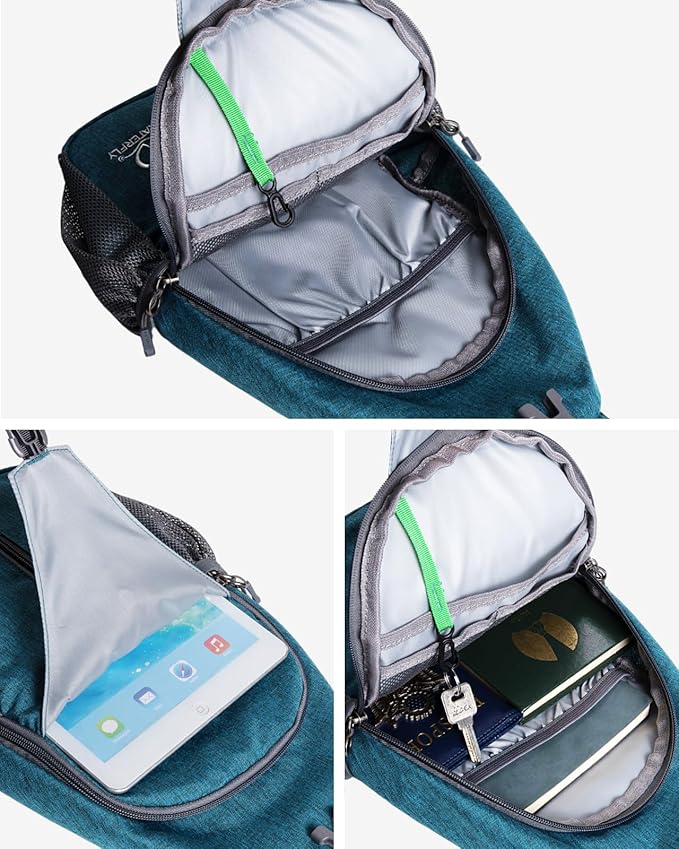 WATERFLY Small Hiking Sling Bag: Crossbody Sling Backpack Chest Bag Daypack - Image 5