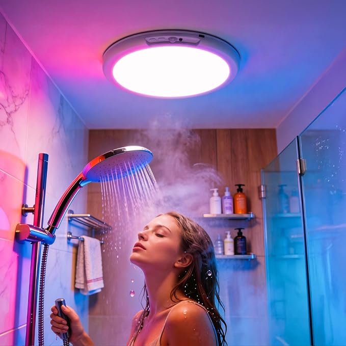 Bojim Rechargeable RGB Waterproof Shower Ceiling Light - Image 2