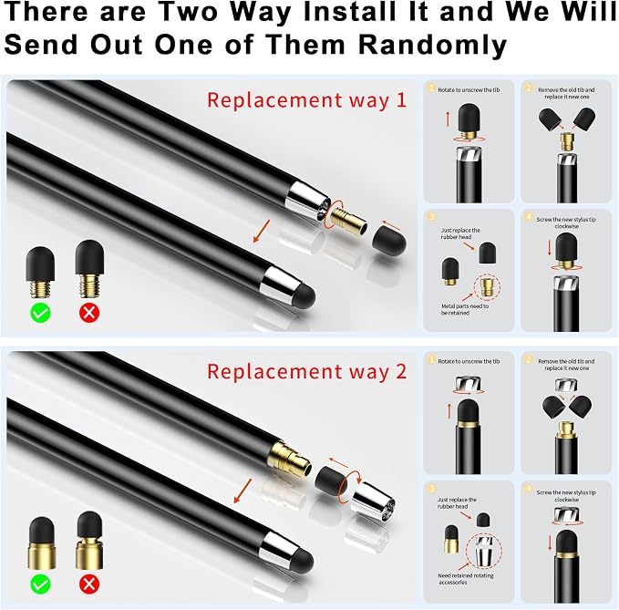 10 PCS Stylus, Stylus Pen for Touchscreen, Stylus 2-in-1 High Sensitivity & - Image 5
