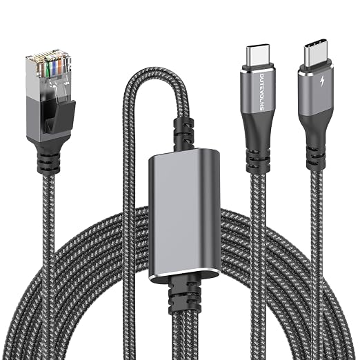 USB C to Ethernet Cable with Charging 6.6 Feet, USB-C Male 100W PD & Gigabit - Image 7