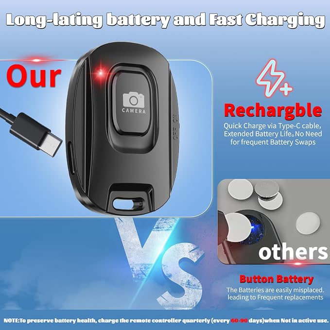 MAIRAN Rechargeable Wireless Camera Remote Shutter - Image 2