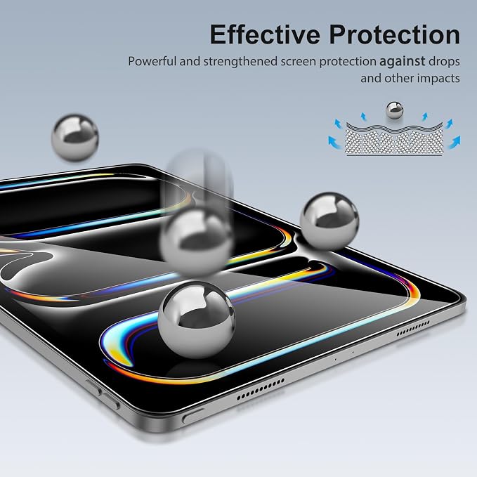 SPARIN Screen Protector for iPad Pro 13 inch M5/M4, 2 Pack HD Clear 9H Tempered - Image 7