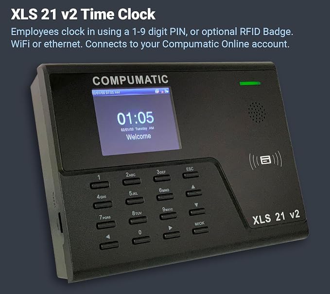 COMPUMATIC PIN Entry and RFID Time Clock - Image 2