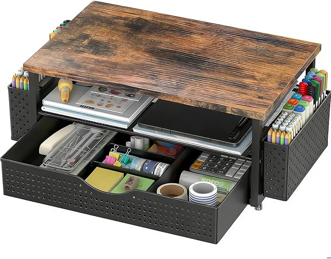 Spacrea Desk Organizer and Accessories, Computer Monitor Stand Riser by Spacrea