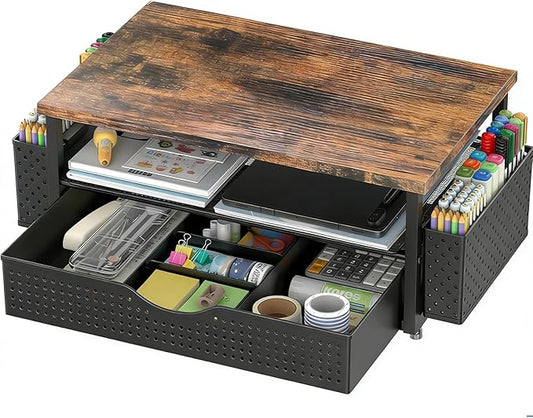 Spacrea Desk Organizer and Accessories, Computer Monitor Stand Riser by Spacrea