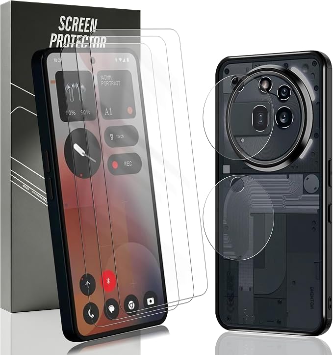 3+2 Pack Tempered Glass for Nothing Phone 3a Pro Screen Protector by Unknown