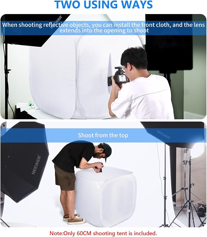 Neewer® 24x24 inch/60x60 cm Photo Studio Shooting Tent Light Cube Diffusion - Image 6