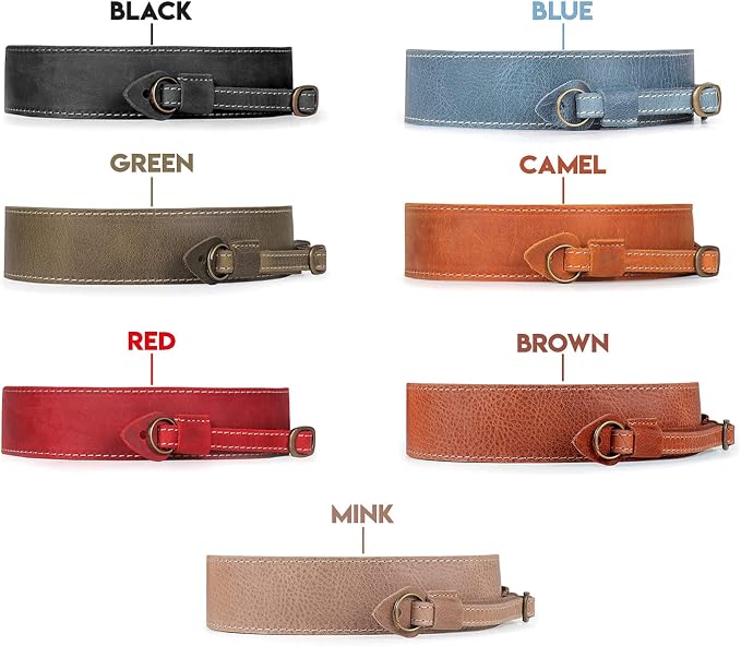 MegaGear SLR, DSLR Sierra Series Genuine Leather Camera Shoulder or Neck Strap - Image 5