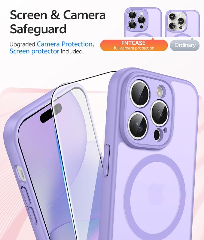 FNTCASE for iPhone 15 Pro Case: Translucent Matte Cases - Image 4