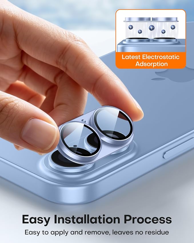TAURI 2 Pack for iPhone 17 Camera Lens Protector, Full Coverage Military-Grade - Image 5