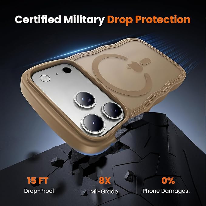 toushion for iPhone 17 Pro Case Cute Brown, Fits MagSafe, Matte Skin Feeling - Image 3