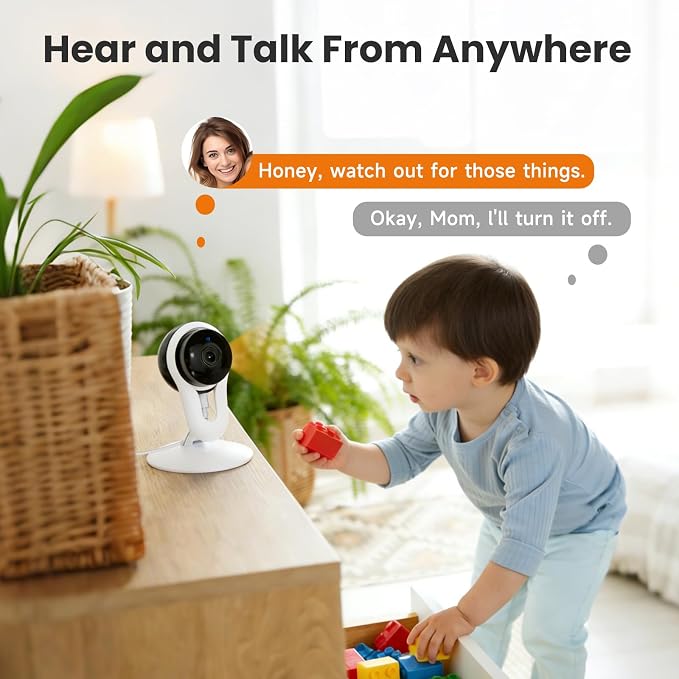 2 Pack Smart Indoor Home Camera, 2K WiFi Cameras - Image 4