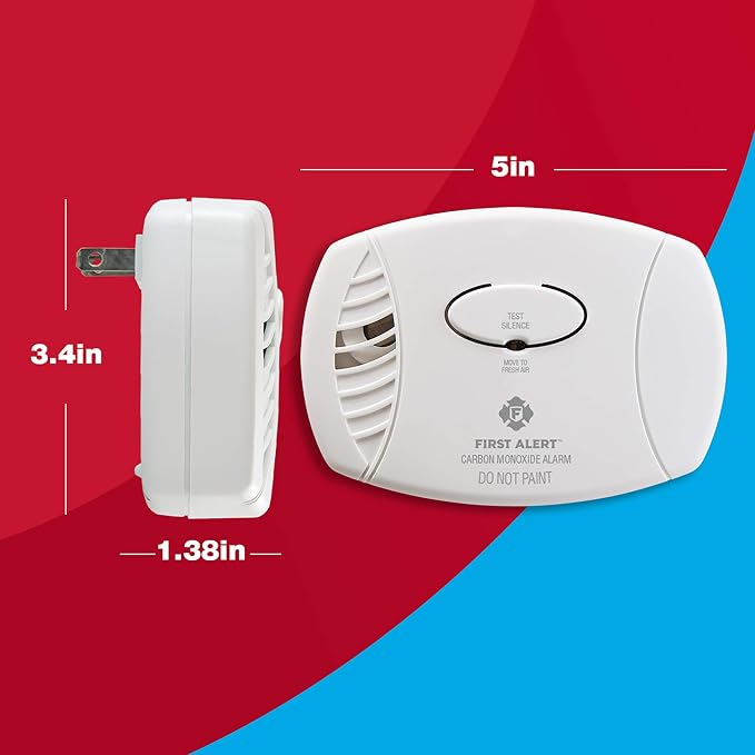 First Alert CO606, Plug-In Carbon Monoxide Detector, Hardwired Alarm - Image 6