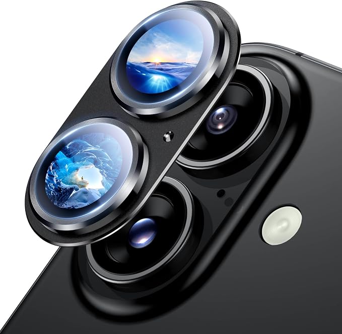 Uyiton Compatible with iPhone 16 / iPhone 16 Plus Camera Lens Protector by Uyiton