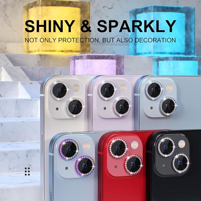Choiche Compatible for iPhone 14 /iPhone 14 Plus Camera Lens Protector Bling - Image 7