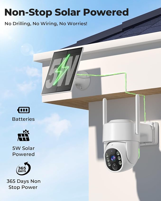 Security Cameras Wireless Outdoor 5G& 2.4G, No Subscription, 2 Cam-Kit - Image 4