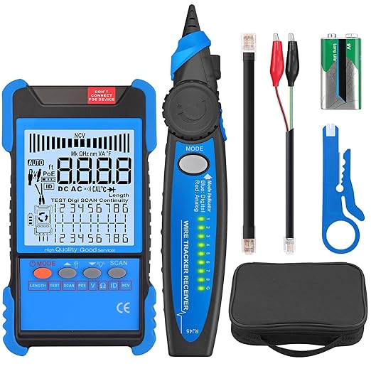 Network Cable Tester with NCV, Poe Cable Tracker Ethernet Cable Finder by YGiTK