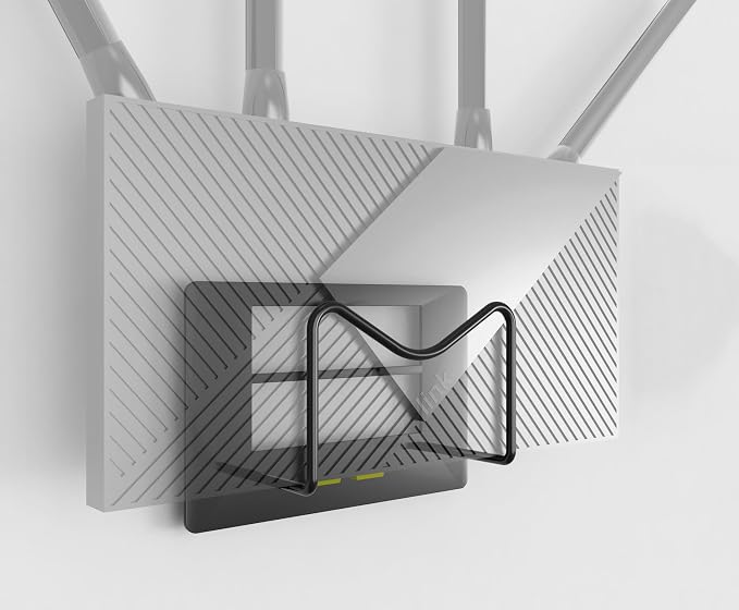 WiFi Router Wall Mount Organizer, No Drill Small Device Wall Mount Holder by Unknown