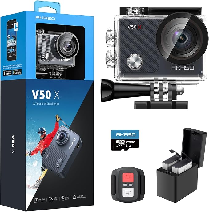 AKASO V50X Native 4K30fps WiFi Action Camera by AKASO