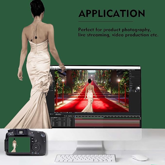 Dark Green Photography Backdrop - Image 3