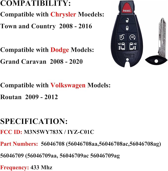 MechanMagic Key Fob Replacement Compatible - Image 3
