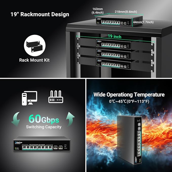 10 Port 2.5Gb Unmanaged PoE Switch - Image 7
