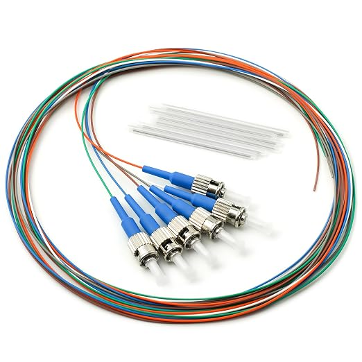 6 Strand Singlemode 9/125 ST-UPC Fiber Pigtail, ST OS2 Fiber Optic Pigtail by Bangun