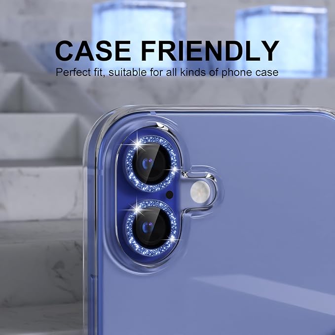 Choiche Compatible for iPhone 16 /iPhone 16 Plus Camera Lens Protector Bling - Image 4