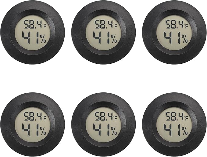 Mini Hygrometer Digital Thermometer Humidity Meter 6 Pack Hygrometer by SerundoAuto