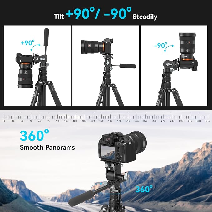 SmallRig CT195 Video Tripod Kit, Max Load 15kg / 33Ibs - Image 7