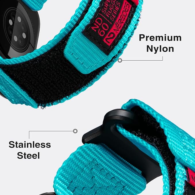 Nereides Compatible with Apple Watch Band Ultra 1/2, Nylon Sports Strap with - Image 6