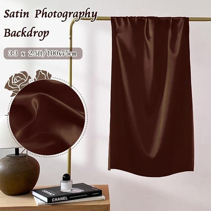 RUDONG M Satin Photography Backdrop 3.3x2.5ft - Image 4