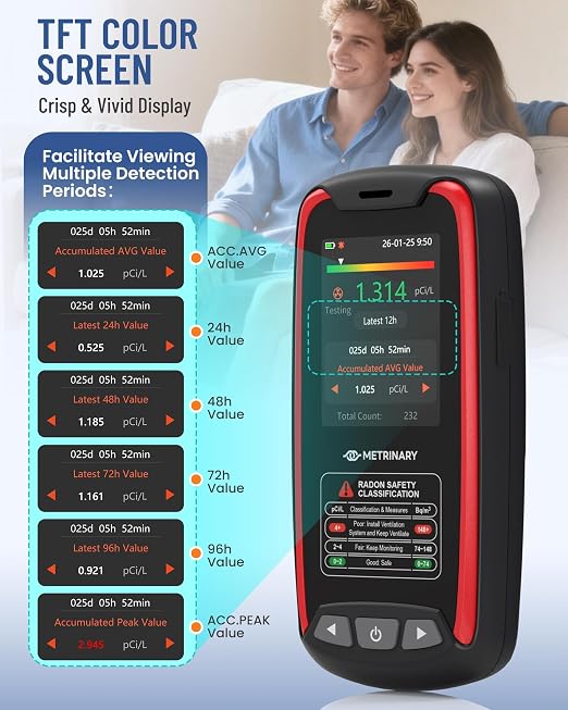 Radon Detector for Home, Rechargeable Radon Monitor - Image 5
