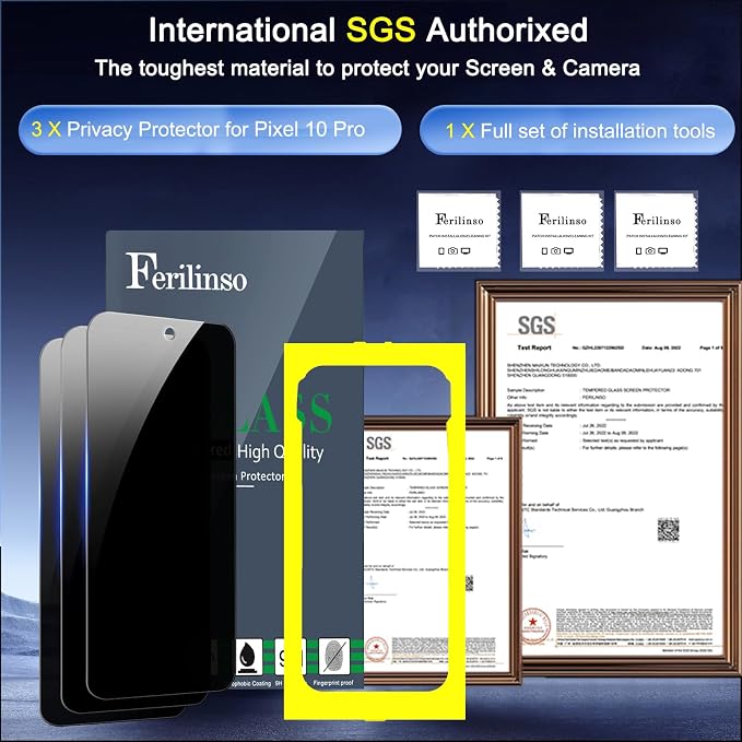 Ferilinso 3 Pack Privacy Screen Protector - Image 3
