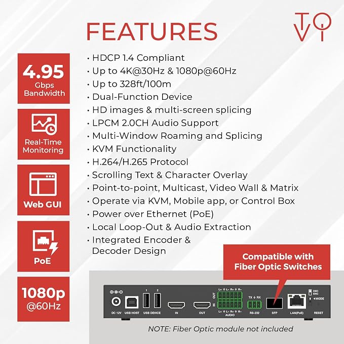 ToVi 4K AV-Over-IP HDMI Encoder/Decoder - Image 7