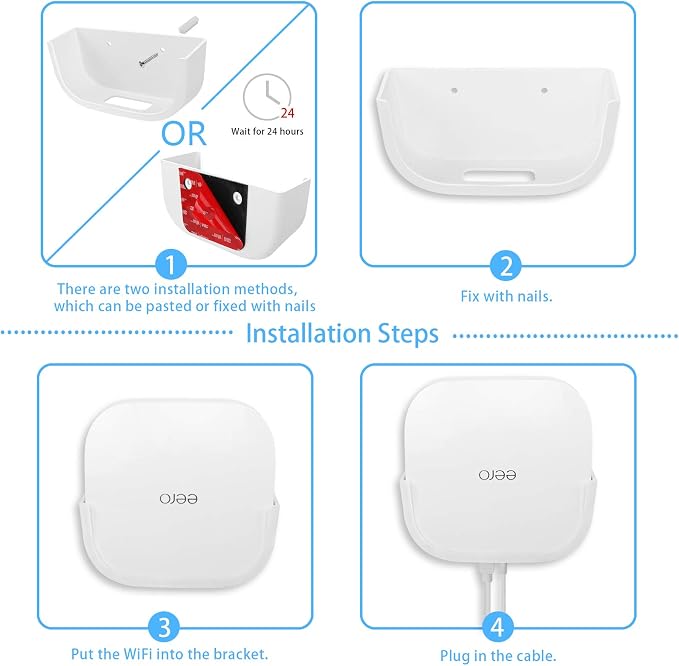 Screwless Wall Mount for eero Pro 6 tri-Band mesh Wi-Fi 6 Router Holder - Image 3