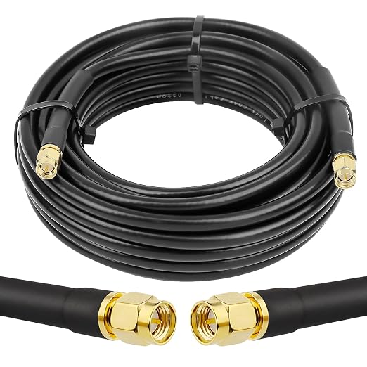 MOOKEERF KMR240 SMA Male to SMA Male Coaxial Cable 50 ohm Coax Ultra Low Loss by MOOKEERF
