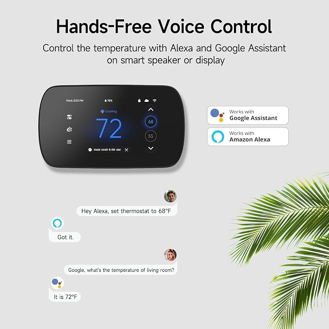 Smart Thermostats for Home, WiFi Thermostats 4.3 Inches Touch Screen Compatible - Image 6