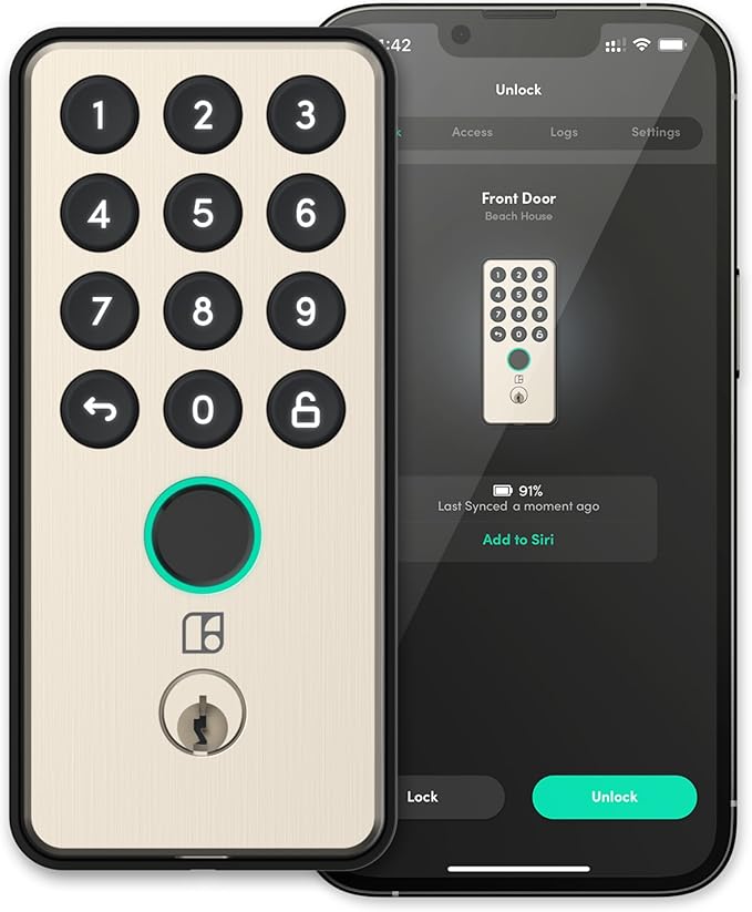 igloohome Deadbolt Go Smart Lock w/Fingerprint, Digital Keys, Remote PIN Codes - Image 4