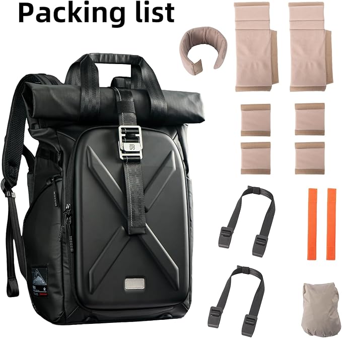 Besnfoto Hardshell Camera Backpack, DSLR SLR Mirrorless Camera Bag Waterproof - Image 9