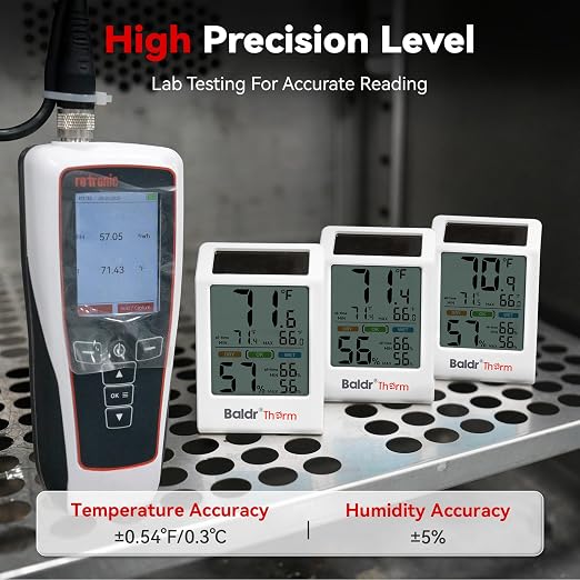 BaldrTherm Room Thermometer Indoor, Humidity Meter, 2026 Upgrade Backlit - Image 4