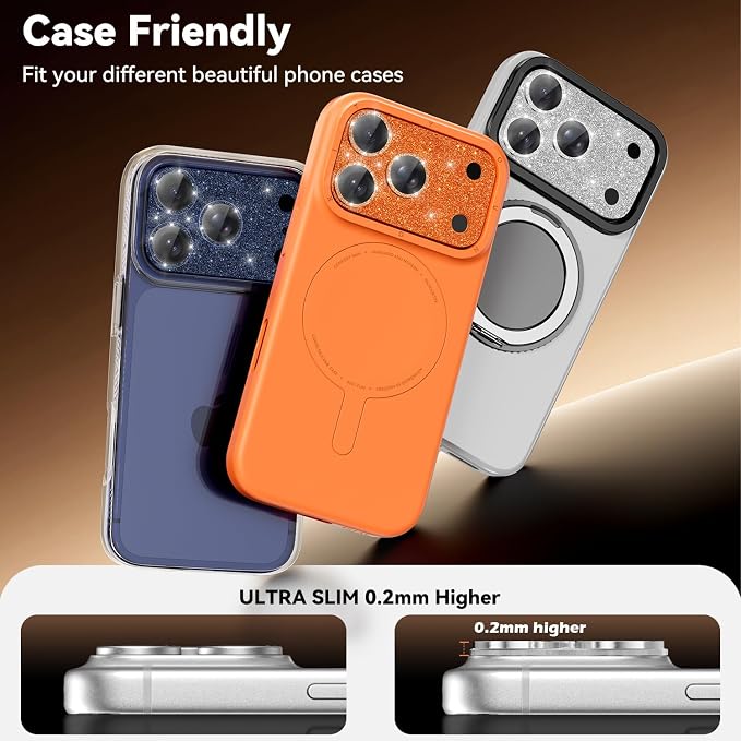 imluckies Compatible with iPhone 17 Pro Camera Lens Protector Bling, Ultra HD - Image 5